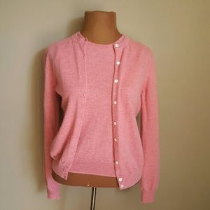 Brooks Brothers pink cardigan set
